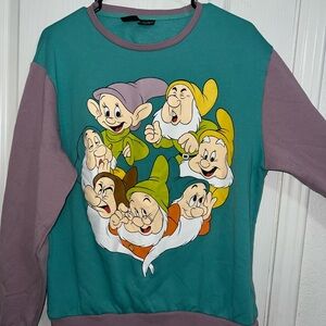 Cakeworthy Dwarfs Sweatshirt - Teal and Lavender
